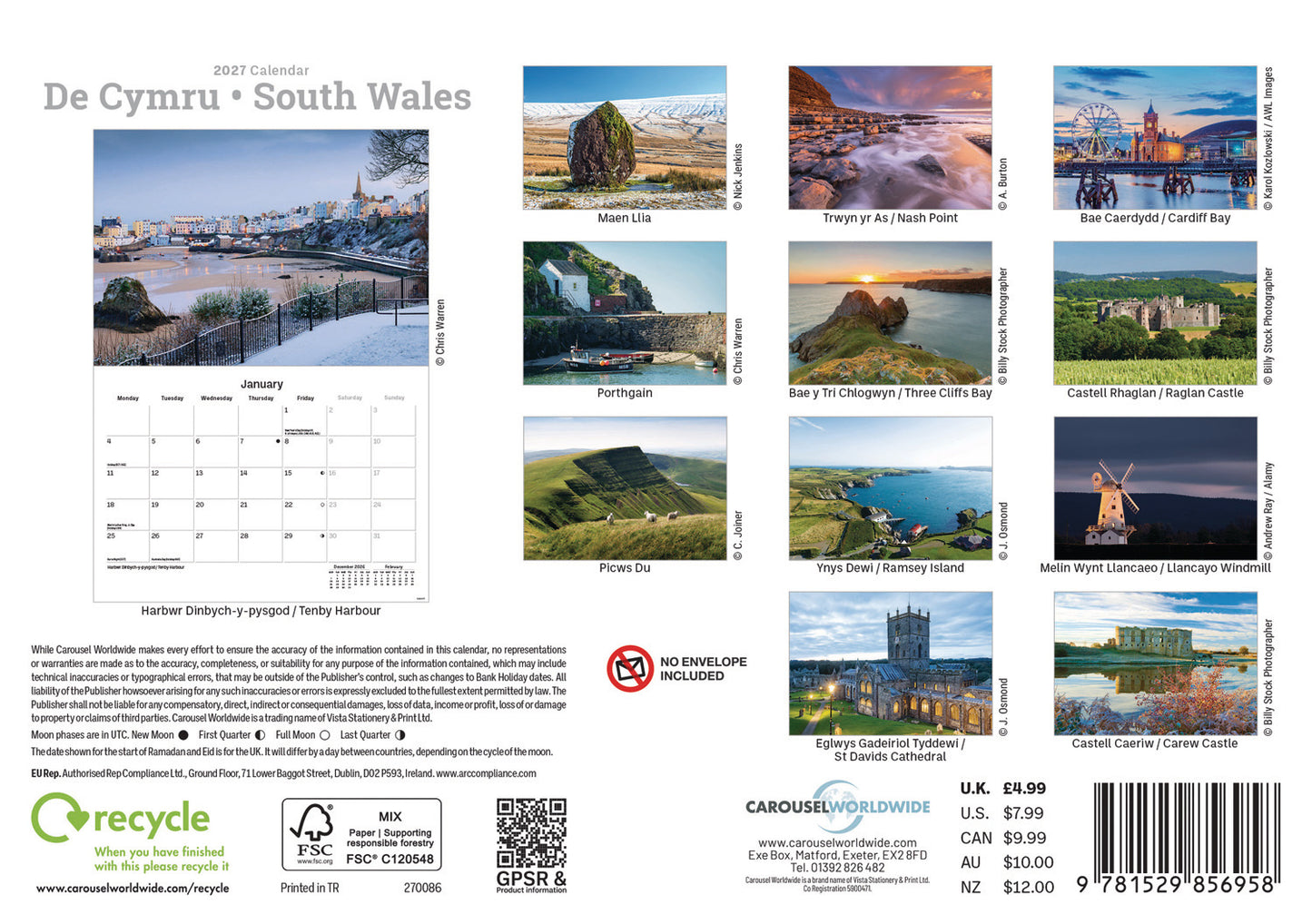 South Wales A5 Calendar 2027