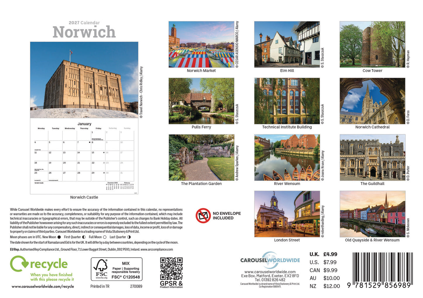 Norwich A5 Calendar 2027