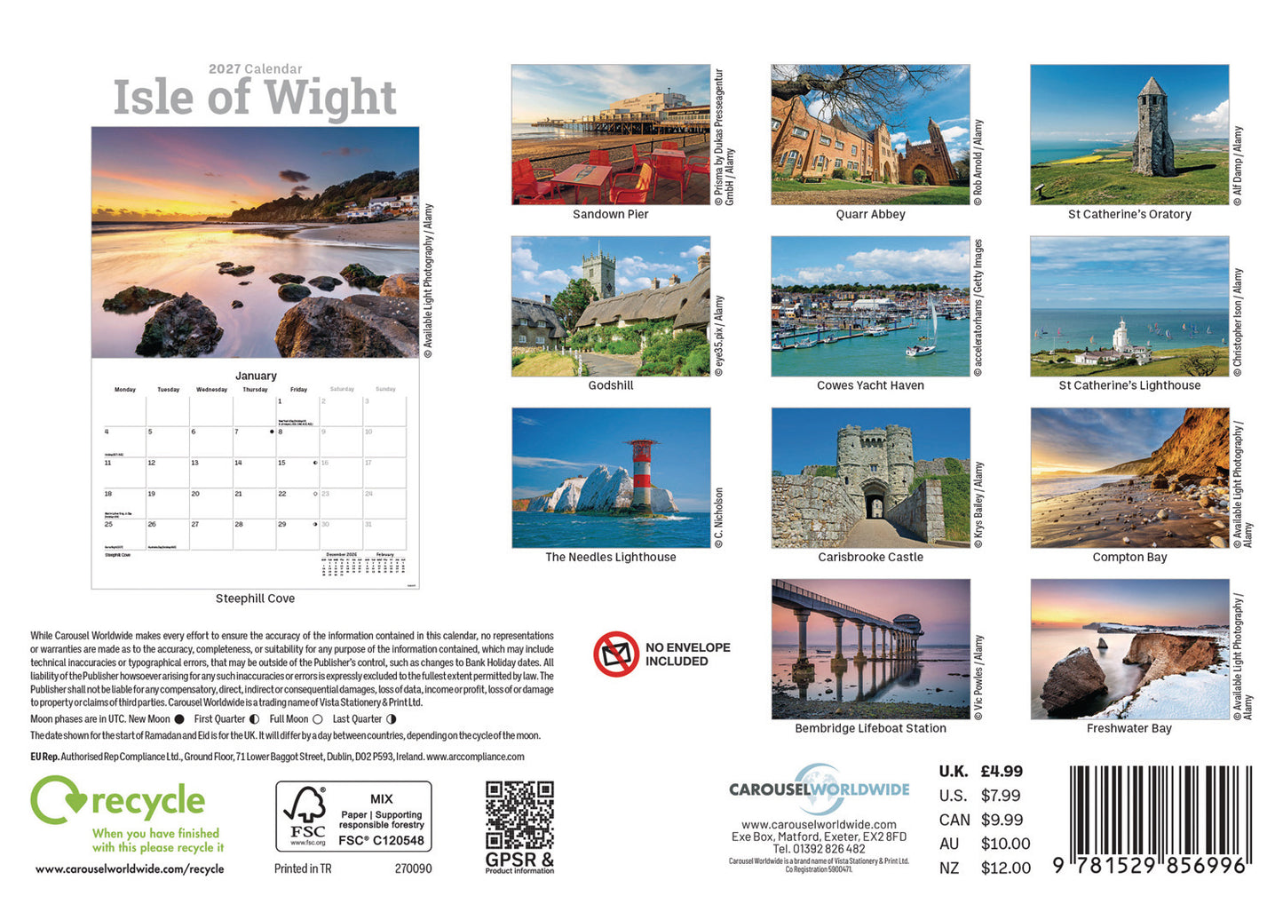 Isle of Wight A5 Calendar 2027