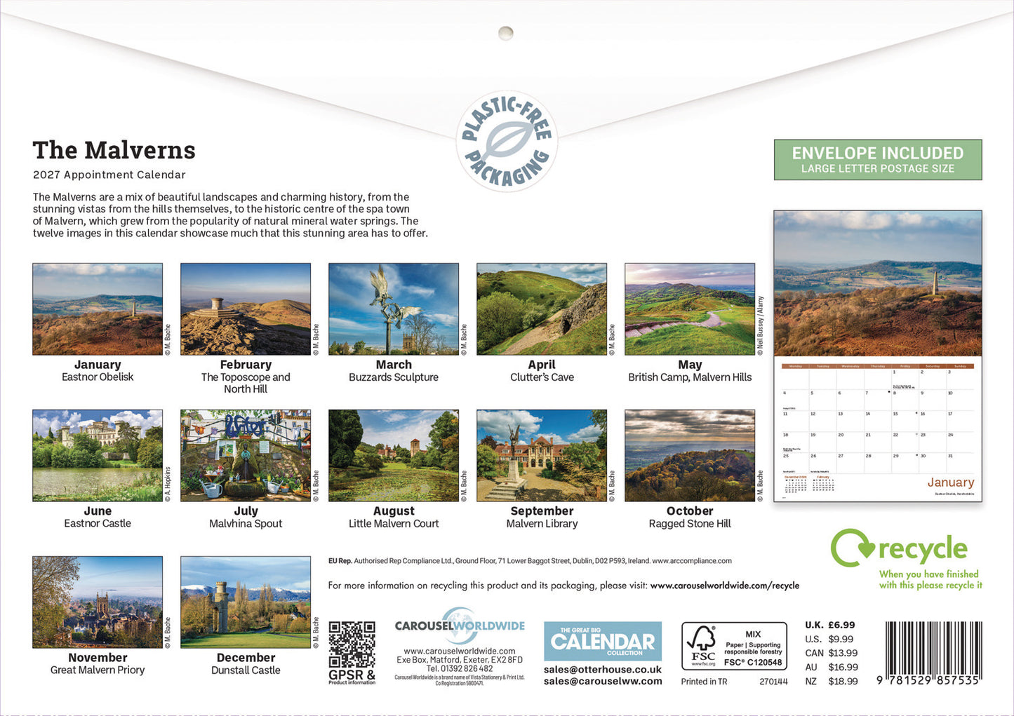 Malvern A4 Calendar 2027