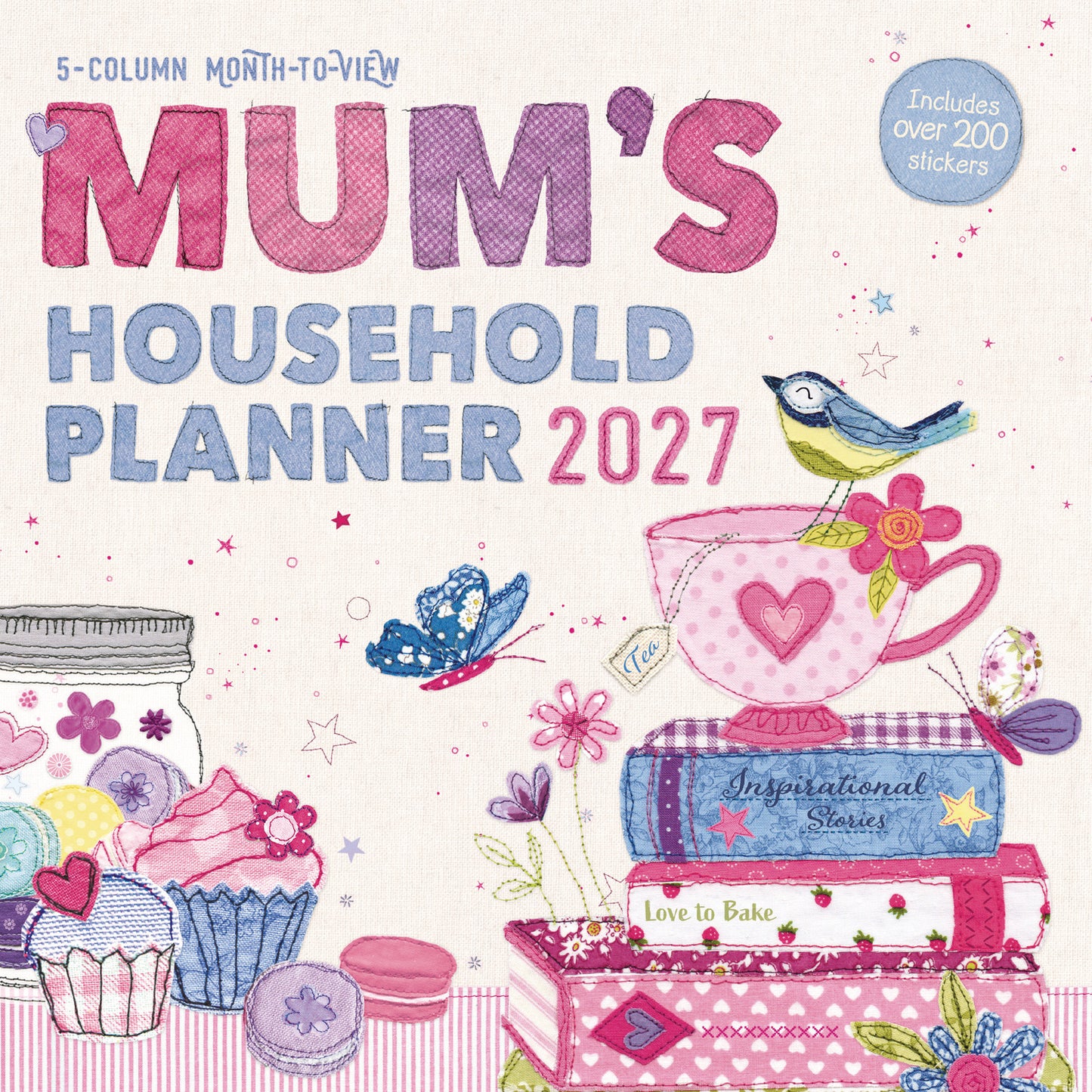 Mums Fabric Househol Planner Wall Calendar 2027