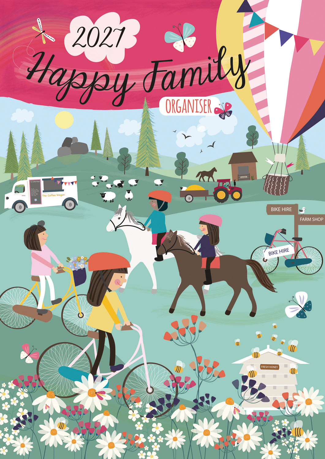 Happy Family Planner A3 Calendar 2027
