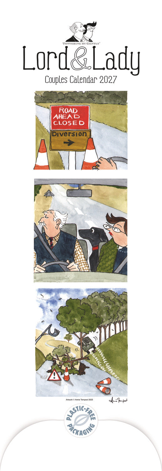 Tottering By Gently, Lord & Lady Couples Planner Slim Calendar 2027