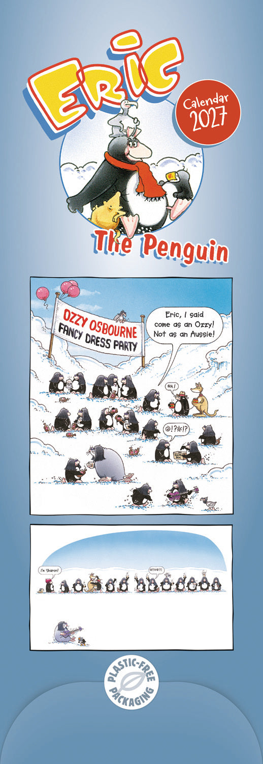 Eric the Penguin Slim Calendar 2027