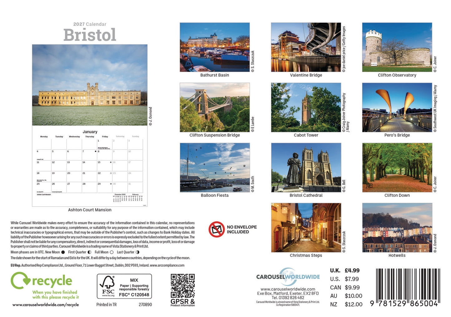 Bristol A5 Calendar 2027