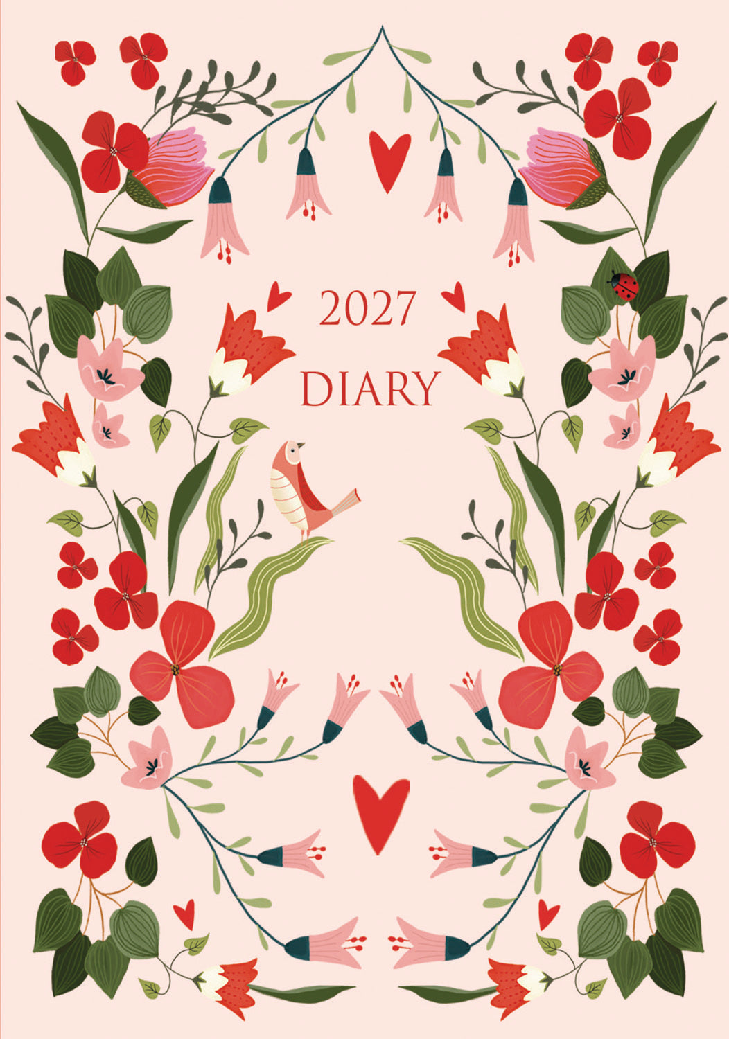 Fashion Diary Pink Bird Floral A6 Diary 2027