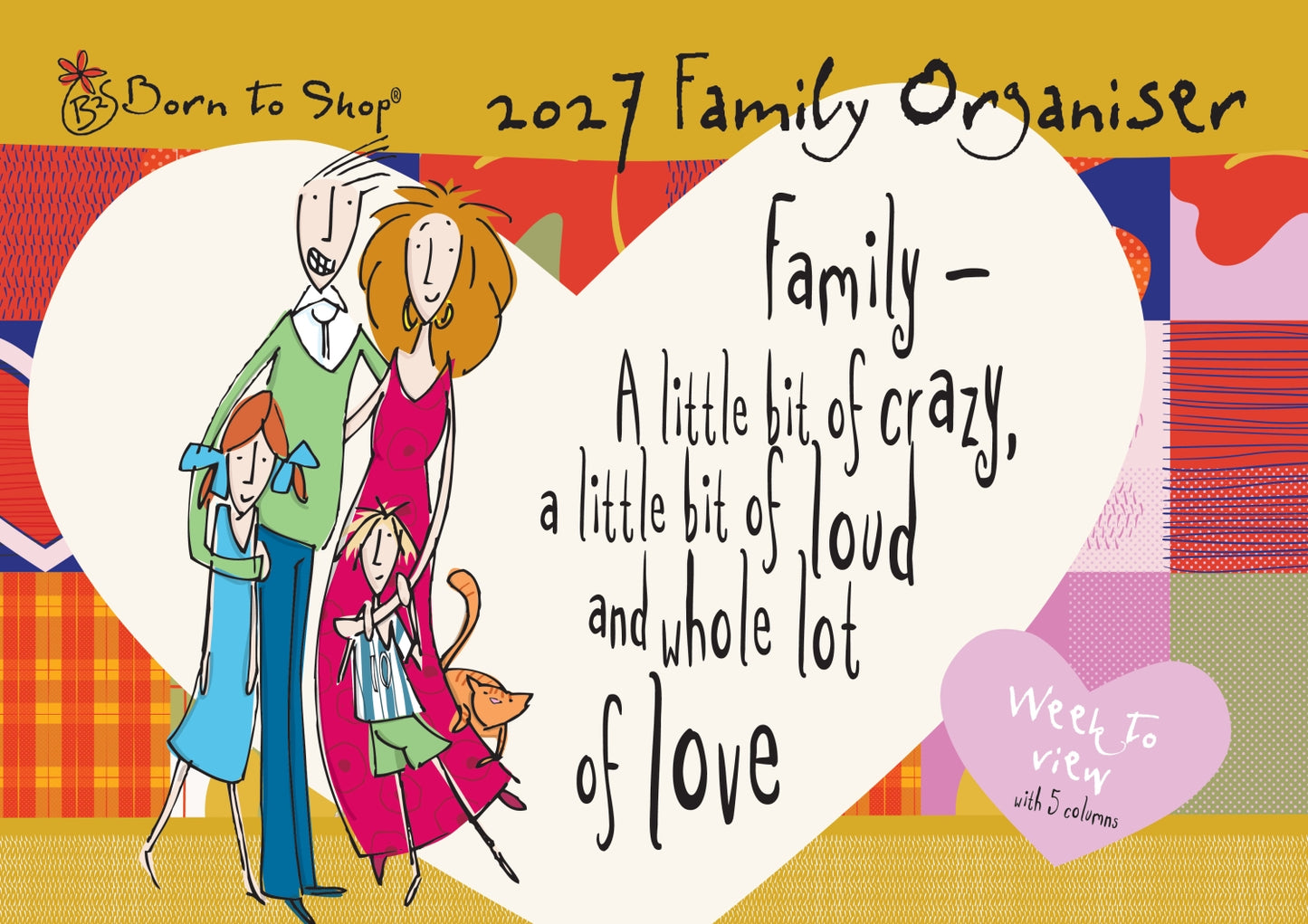 Born to Shop Week-To-View Planner A4 Calendar 2027