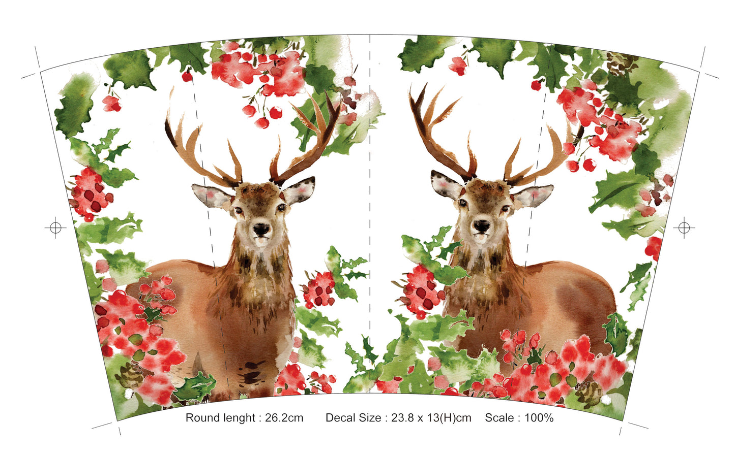 Chocolatte Mugs - Winter Berries Stag