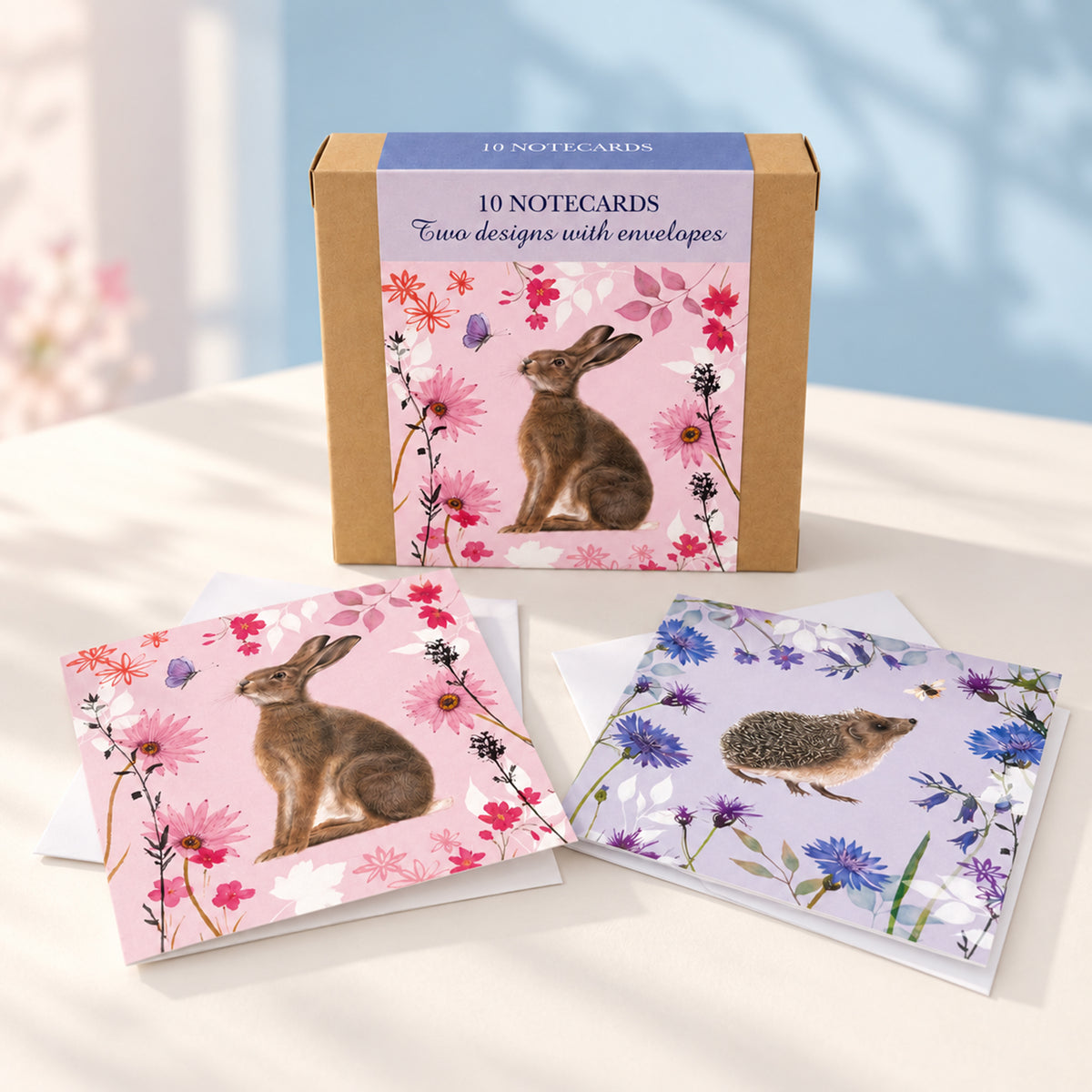 Notecard Pack (10 Cards) - Flowers & Wildlife