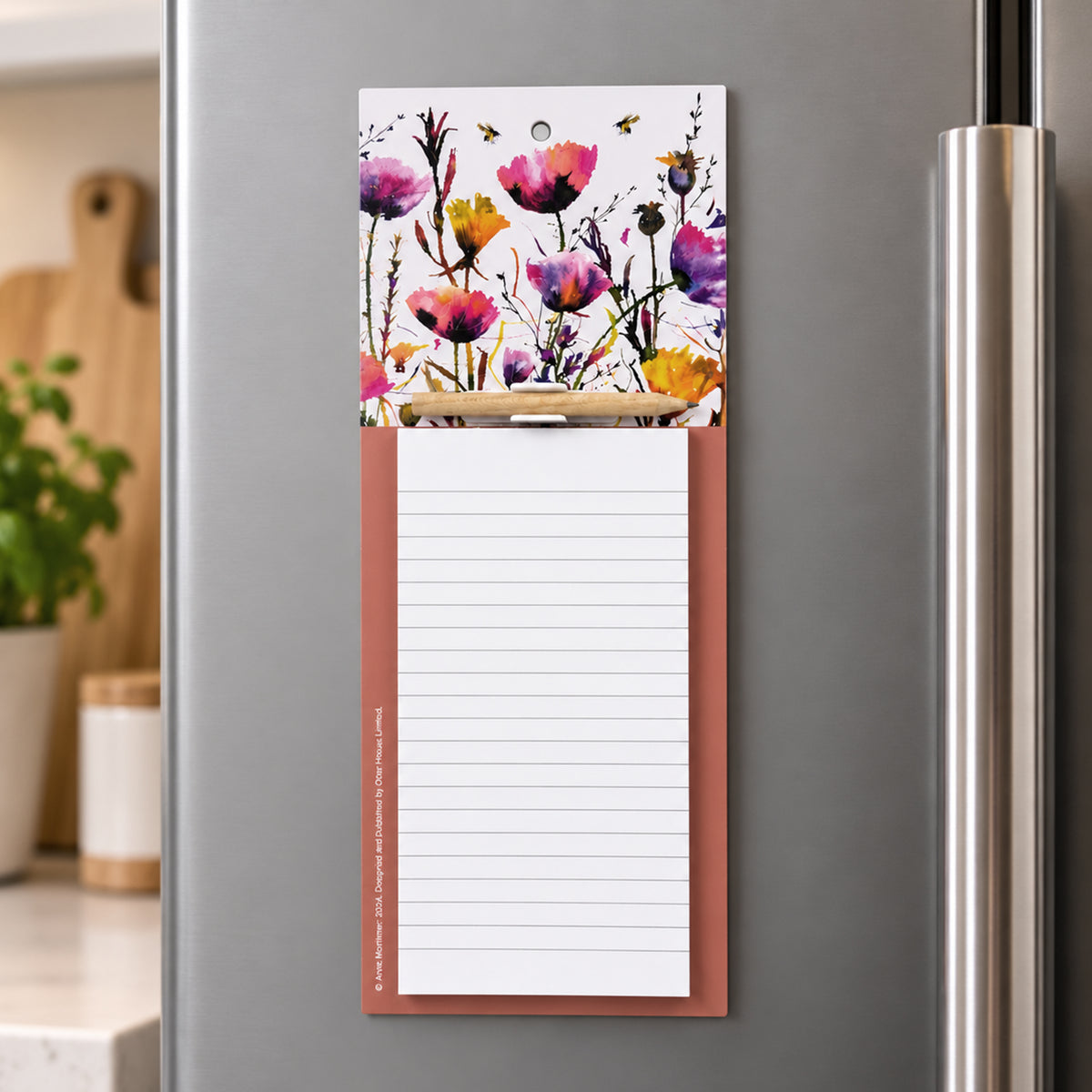 Magnetic Memo Pad - Colourful Garden