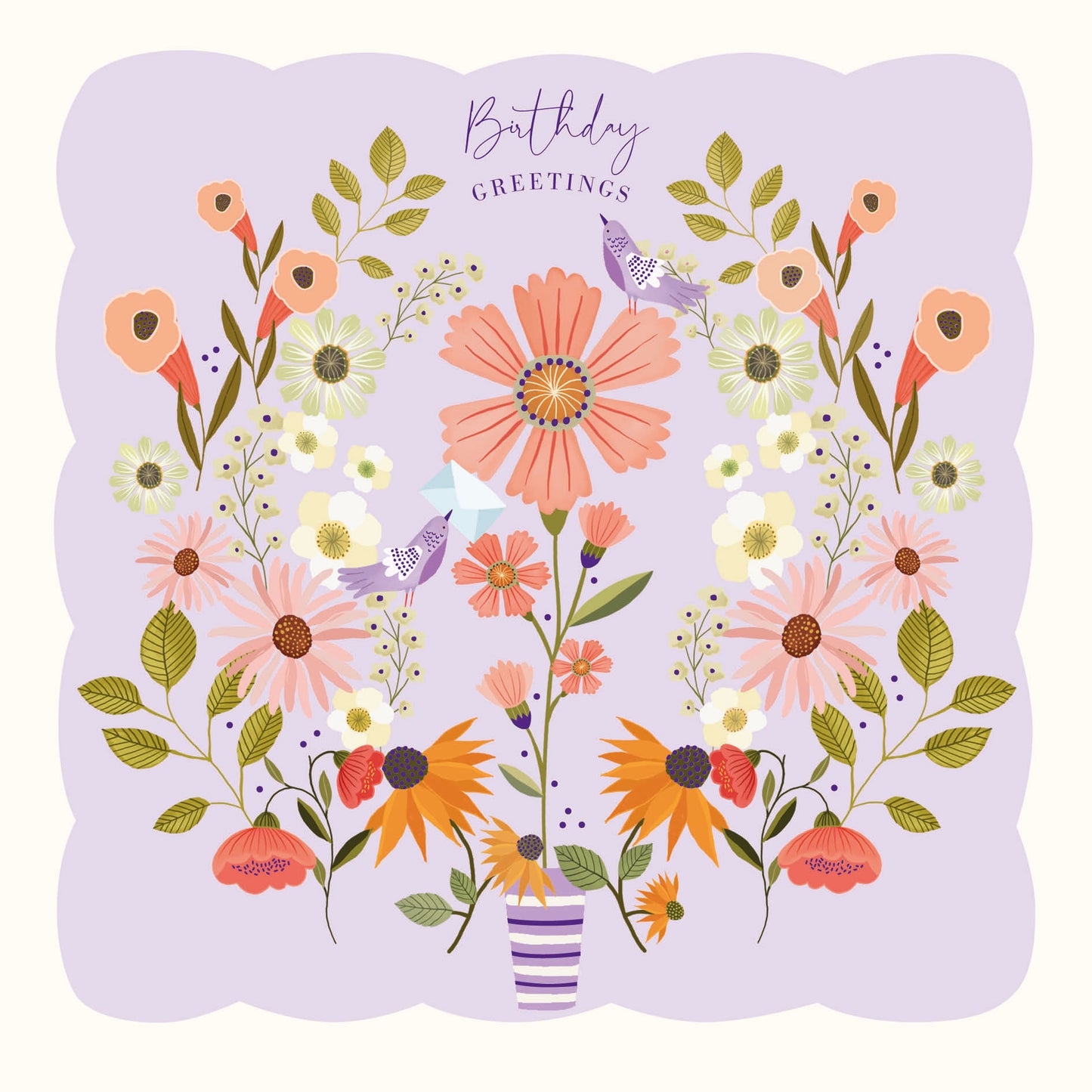 Fairy Bells Card Collection - Flowerpot & Birds