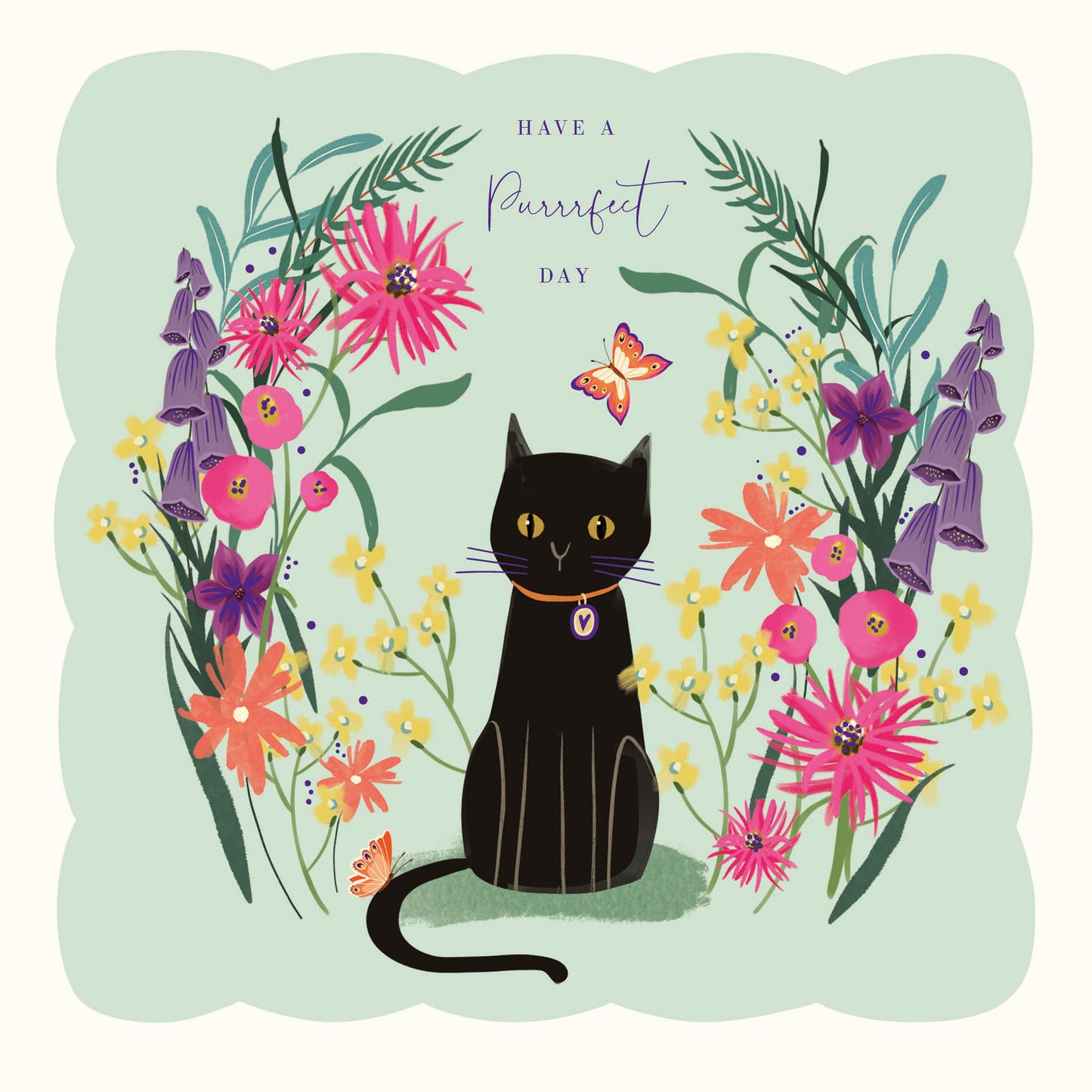Fairy Bells Card Collection - Cat Amongst Flowers