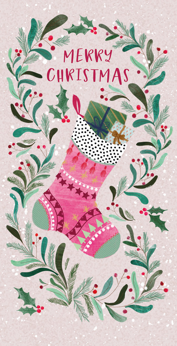 Christmas Card (Single) - Money Wallet - Stocking