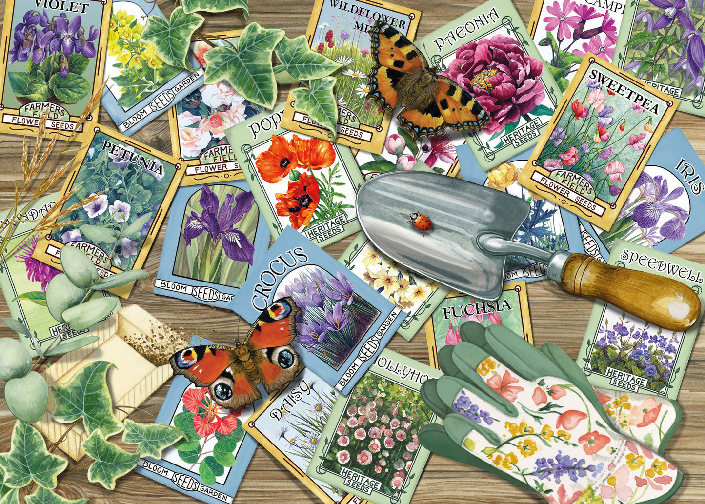 Flower Seed Packets Jigsaw Puzzle