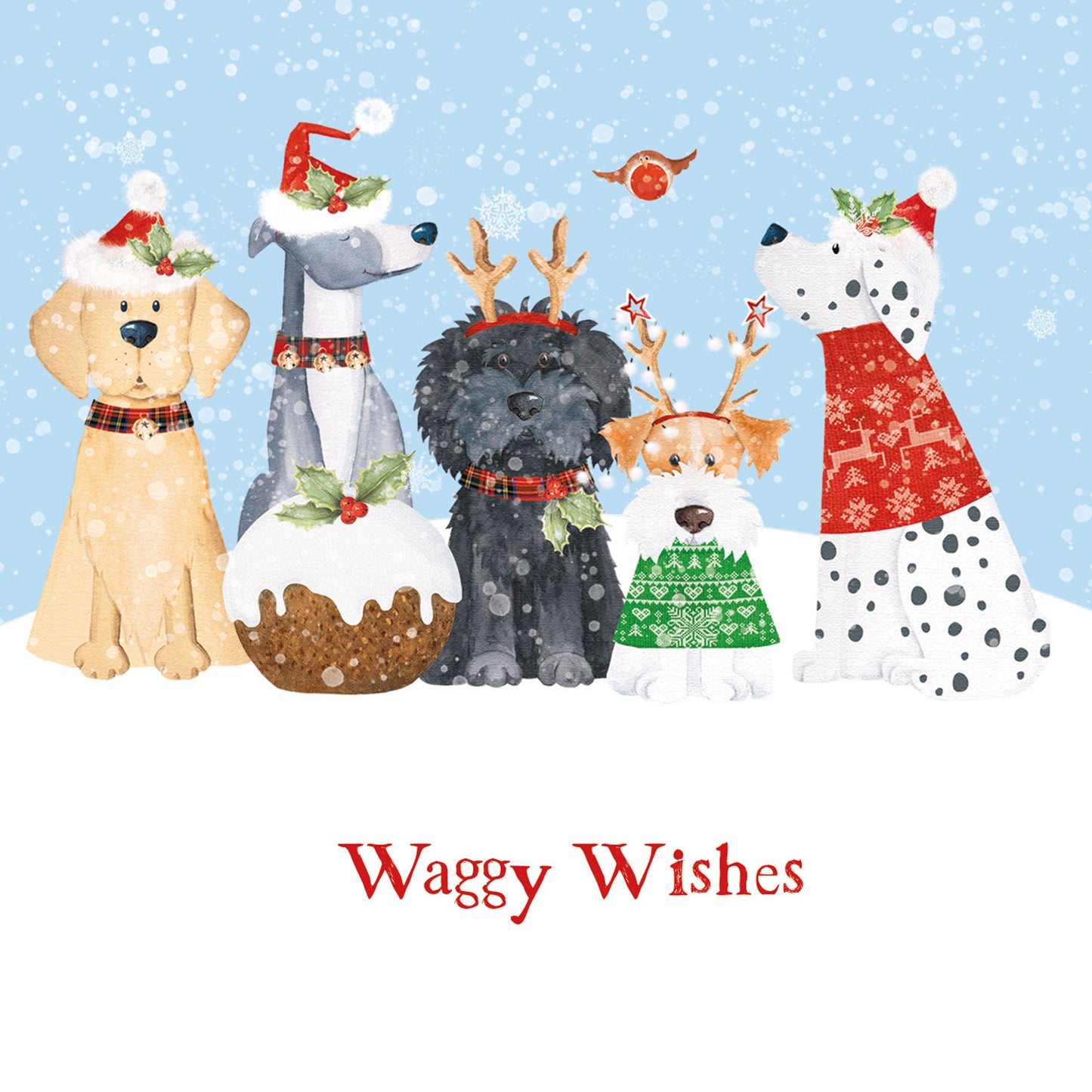 Charity Christmas 10 Card Pack - Waggy Wishes