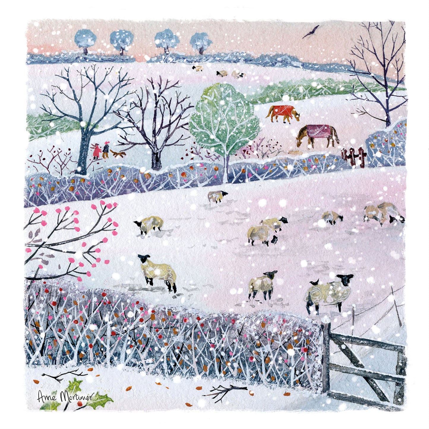 Charity Christmas 10 Card Pack - Winter Field