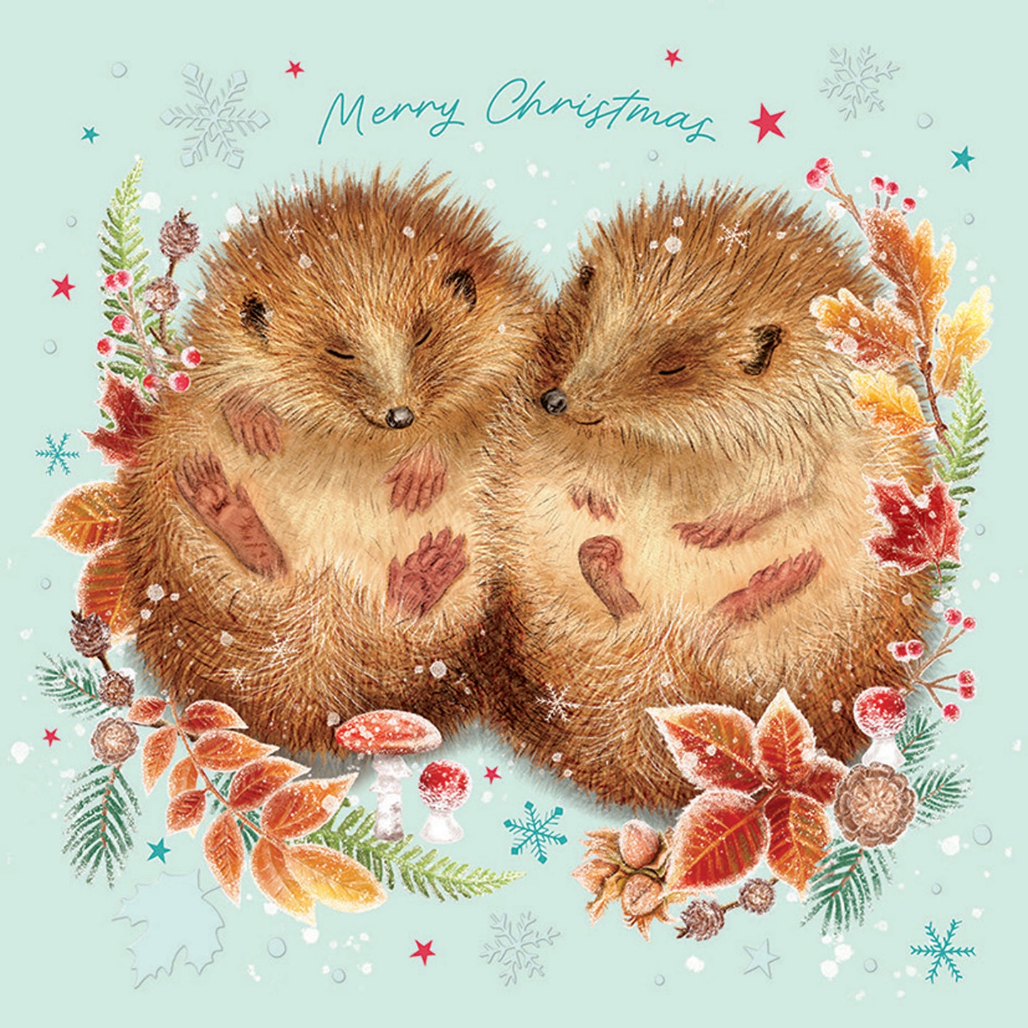 Luxury Charity Christmas Card Twin Pack (10 Cards) - Winter Hibernation