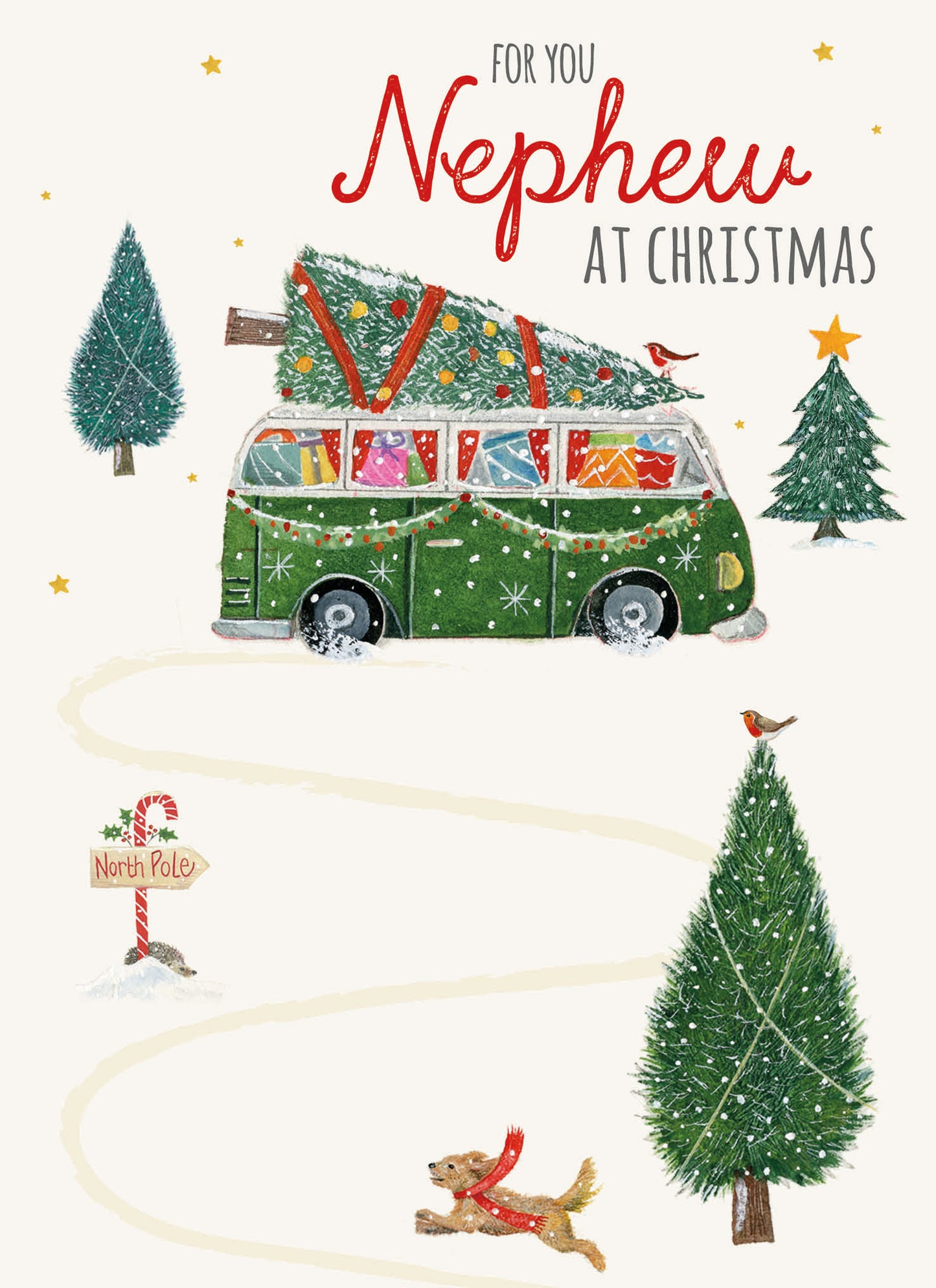 Christmas Card (Single) - Nephew - Campervan