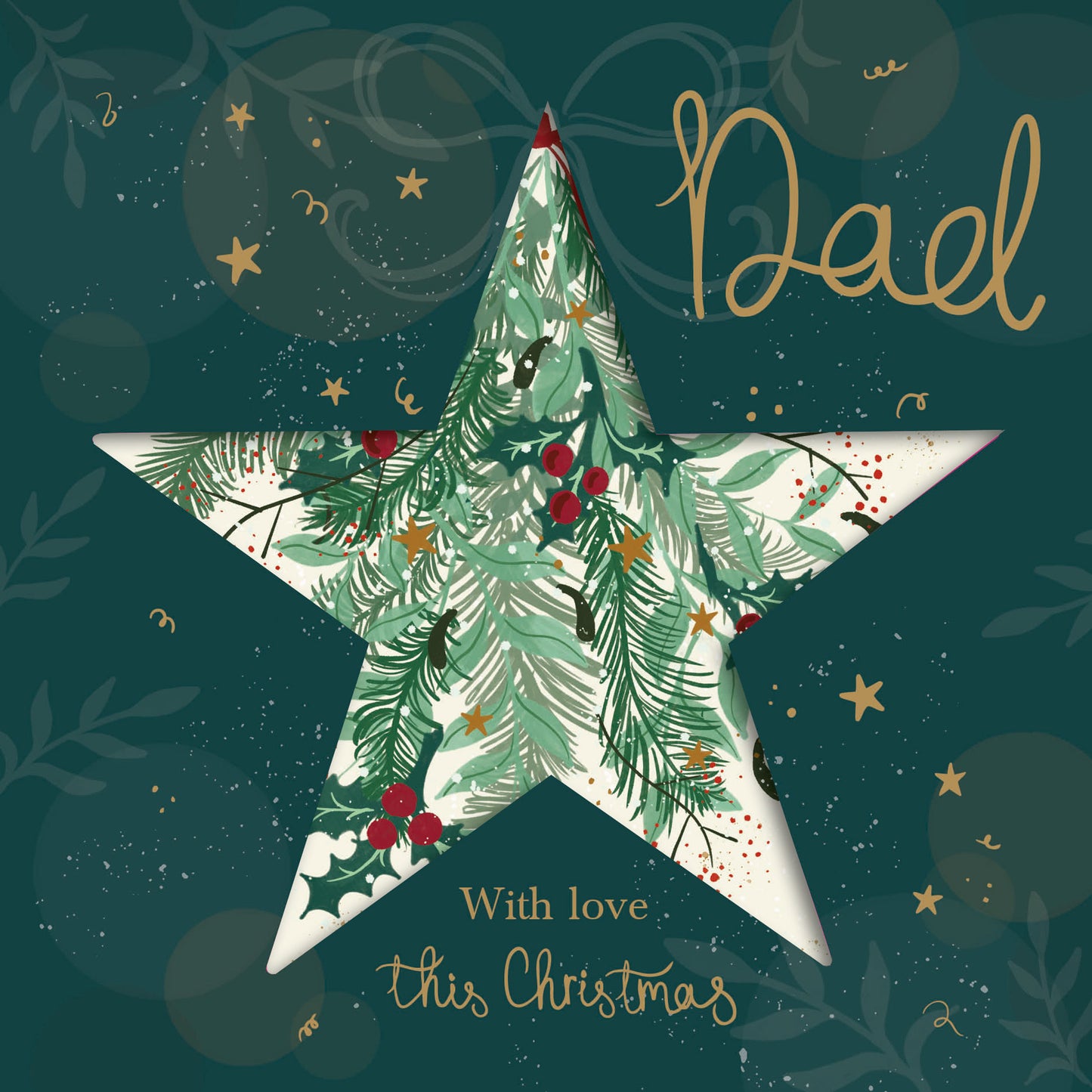 Christmas Card (Single) - Dad - Star