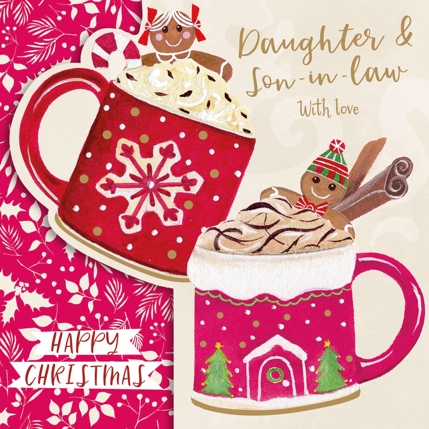 Christmas Card (Single) - Daughter & Sil - Hot Chocolate Mugs