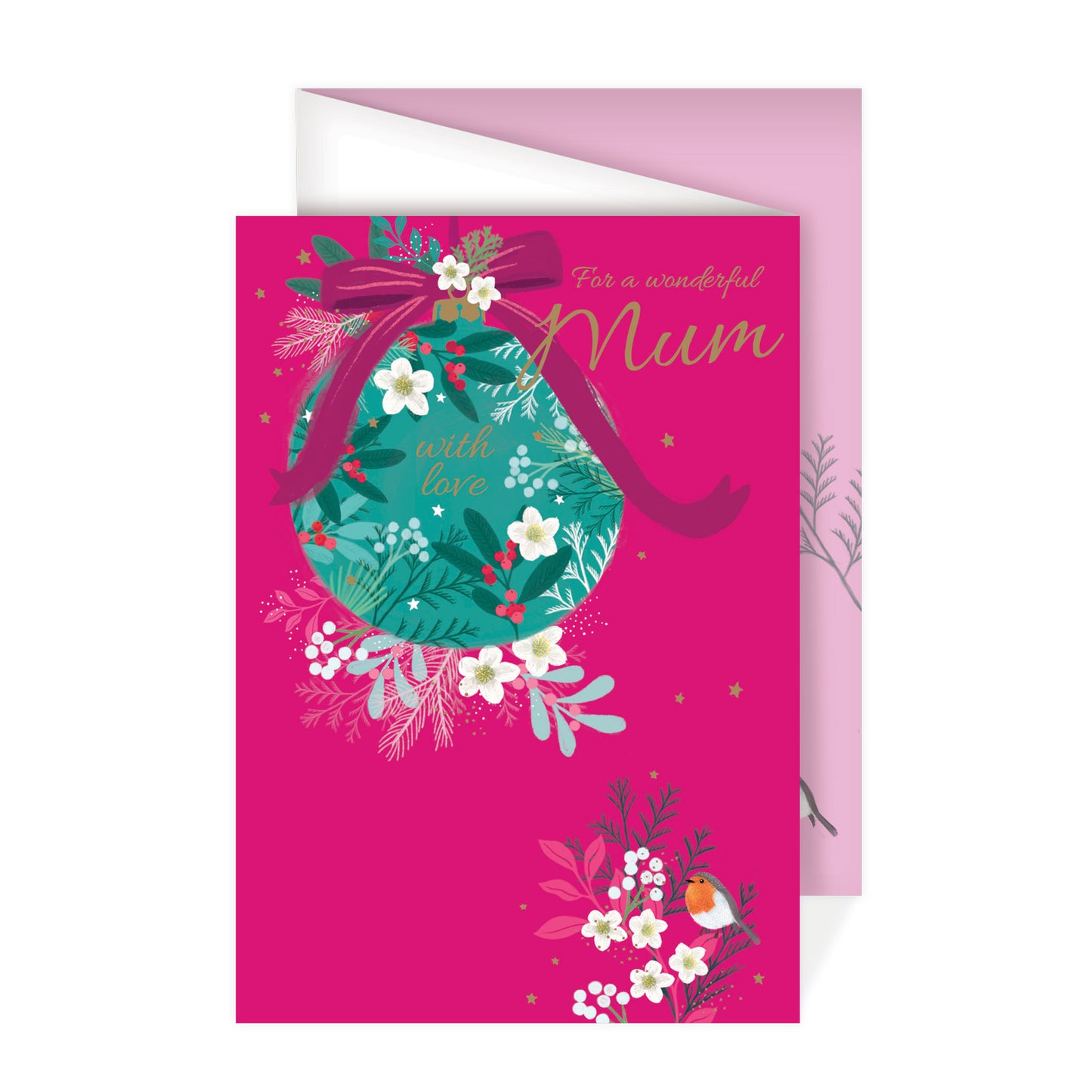 Christmas Card (Single) - Mum - Bauble