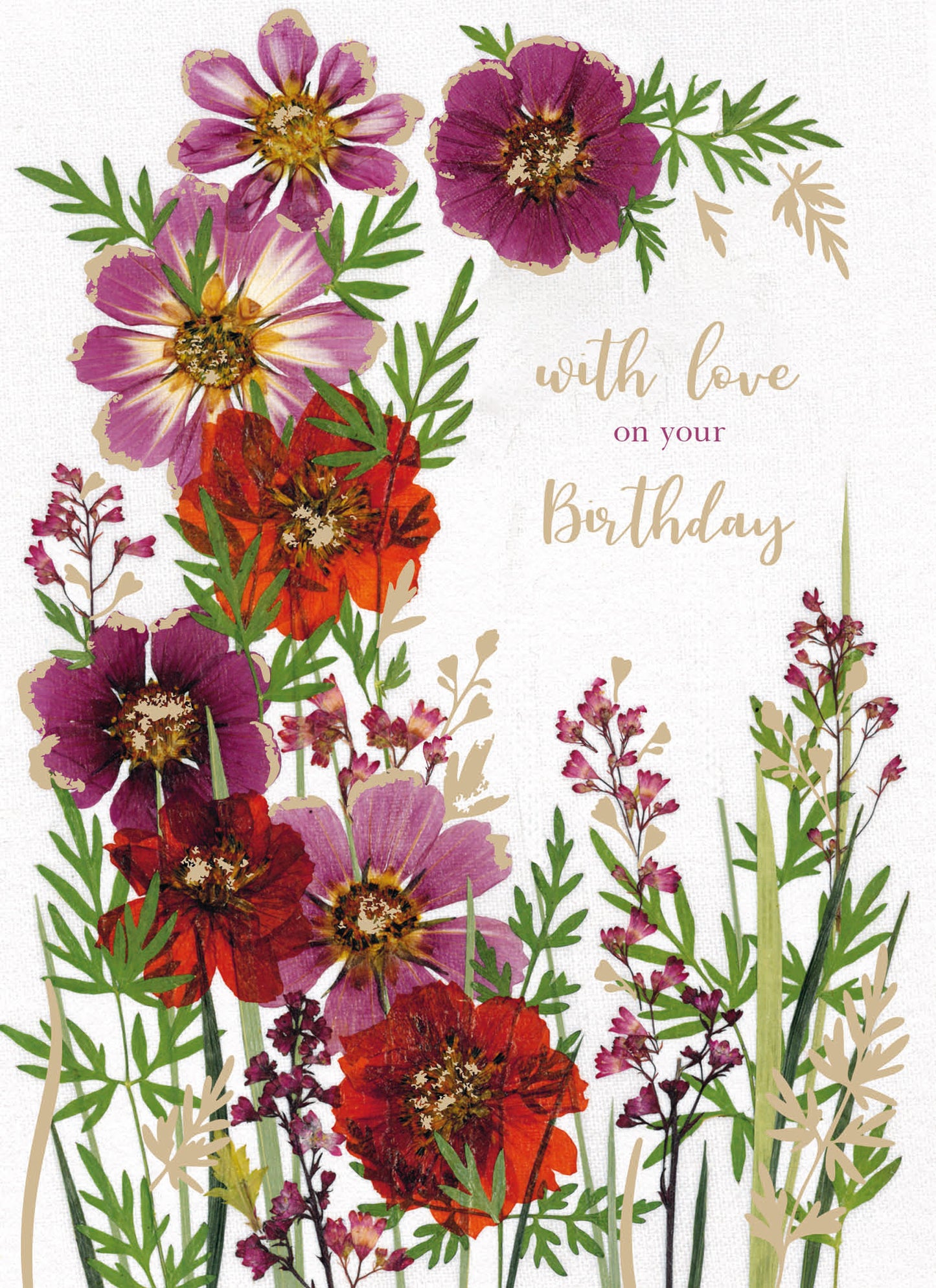 Flower Press Card - Cosmos