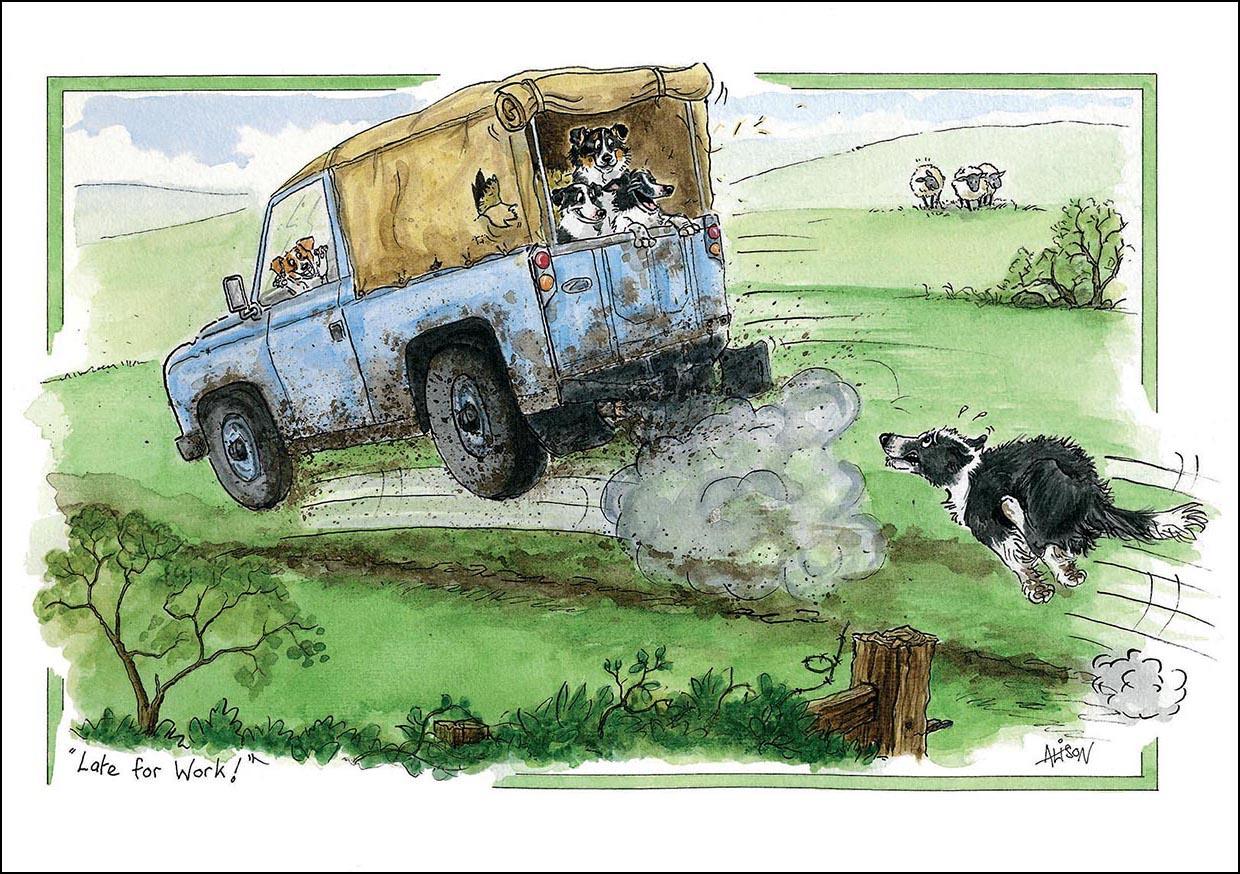 Alison's Animals Card - Late for work (Splimple - 150x210mm)