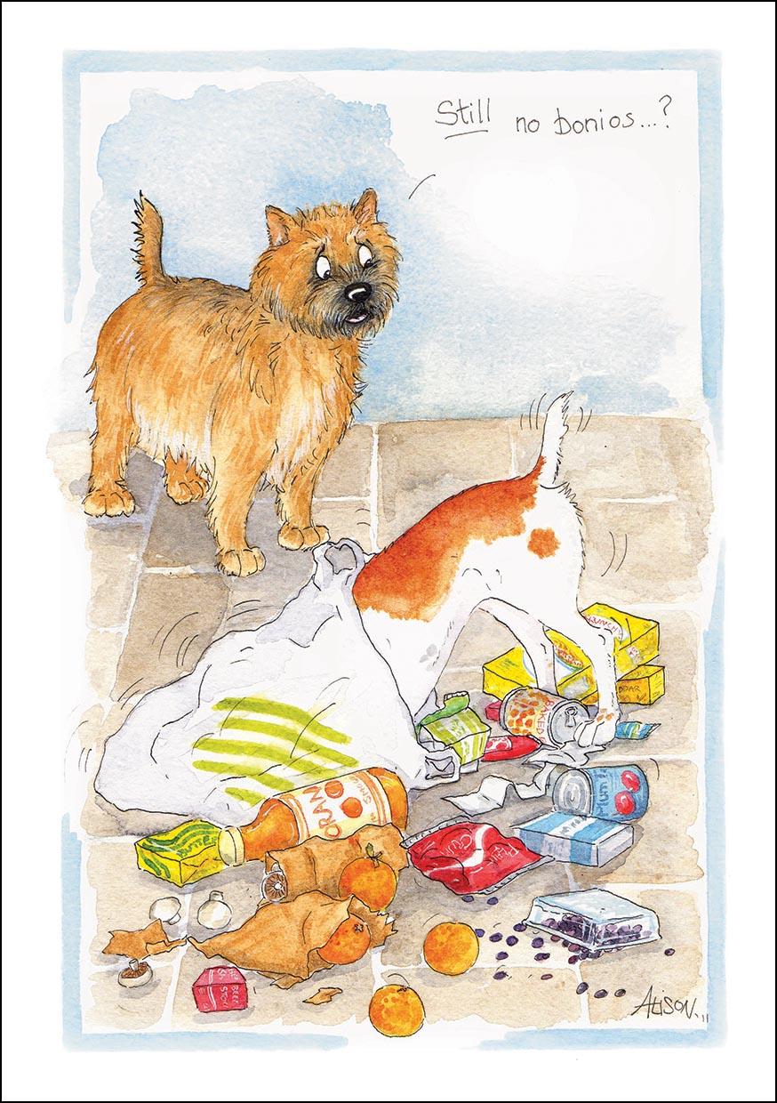 Alison's Animals Card - Still no bonios ?? (Splimple - 150x210mm)