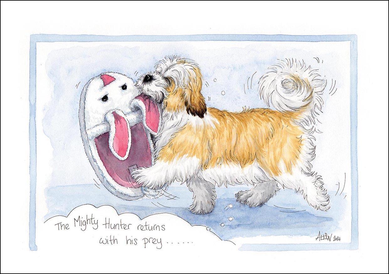 Alison's Animals Card - The mighty hunter returns (Splimple - 150x210mm)