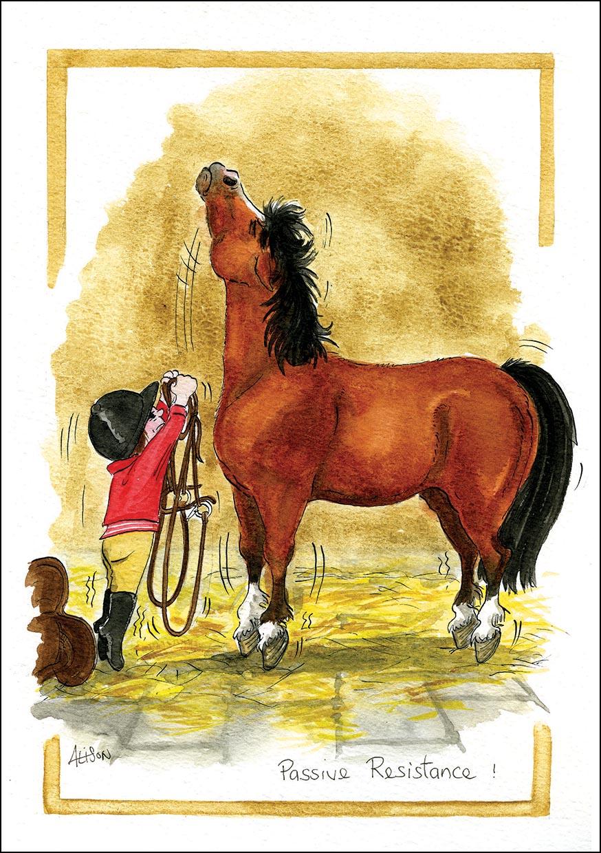 Alison's Animals Card - Passive resistance (Splimple - 150x210mm)