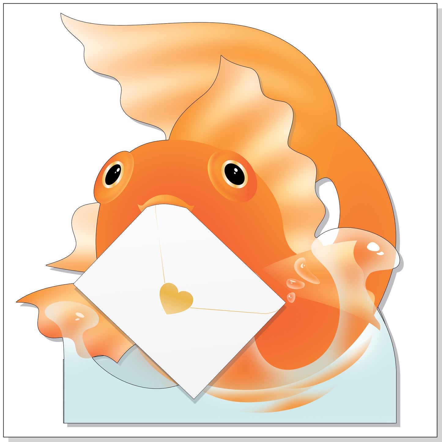 Special Delivery Card Collection - Goldfish - Sushi