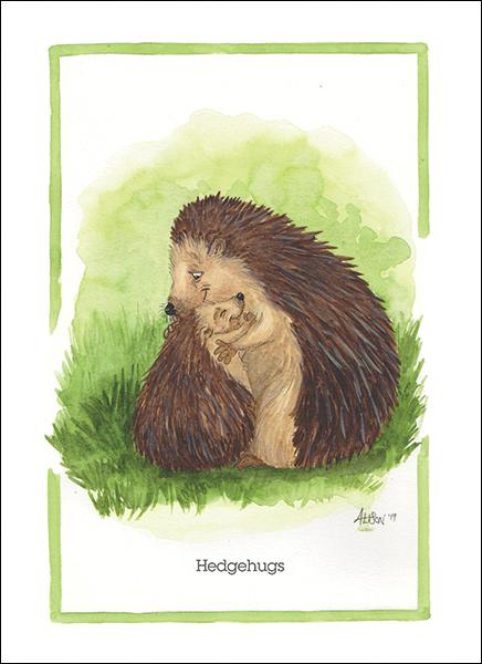 Alison's Animals Card - Hedgehugs (Splimple - 150x210mm)