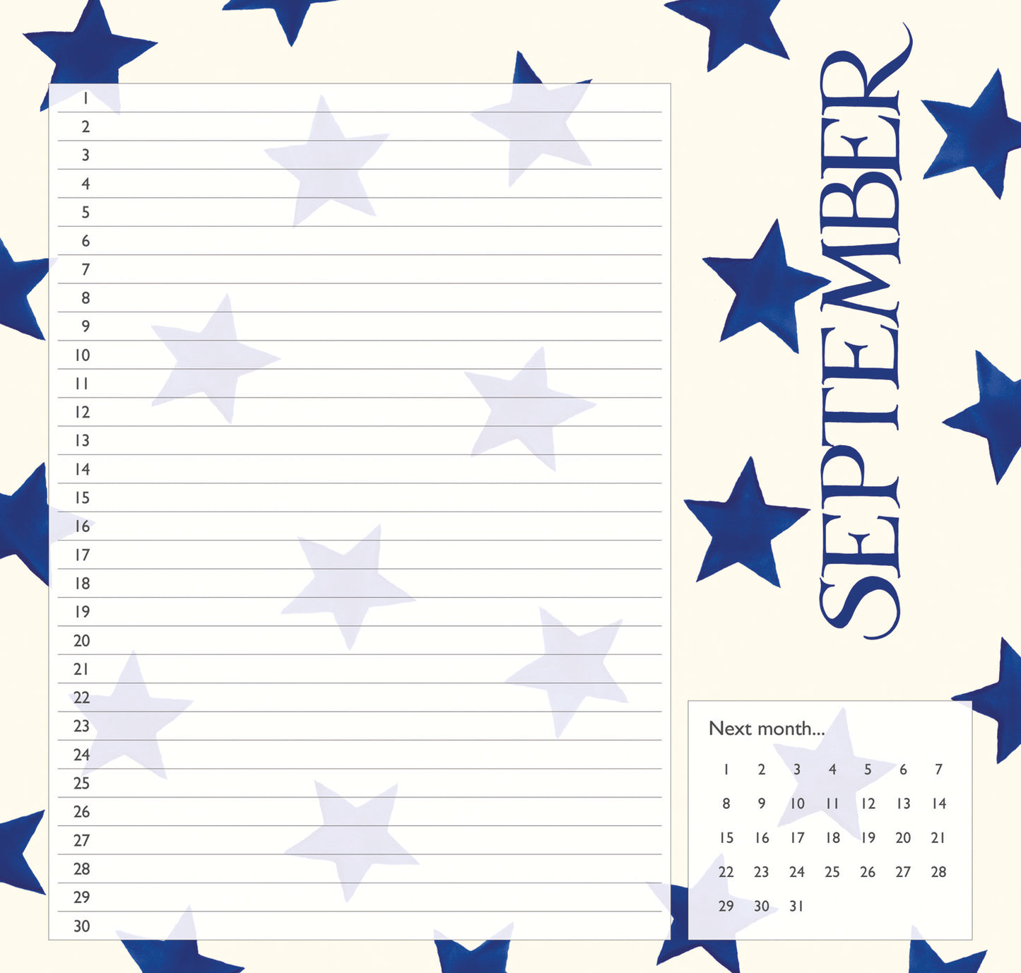 Emma Bridgewater Birthday Candles Midi Calendar 2027 (PFP)