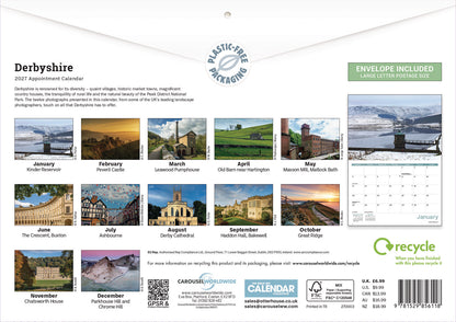 Derbyshire A4 Calendar 2027