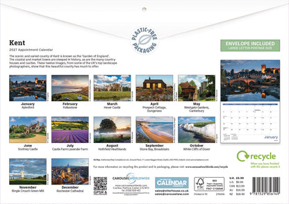 Kent A4 Calendar 2027