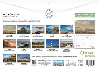 Norfolk Coast A4 Calendar 2027