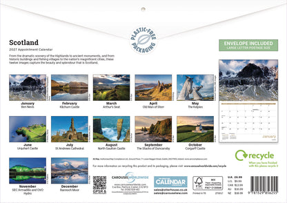 Scotland A4 Calendar 2027