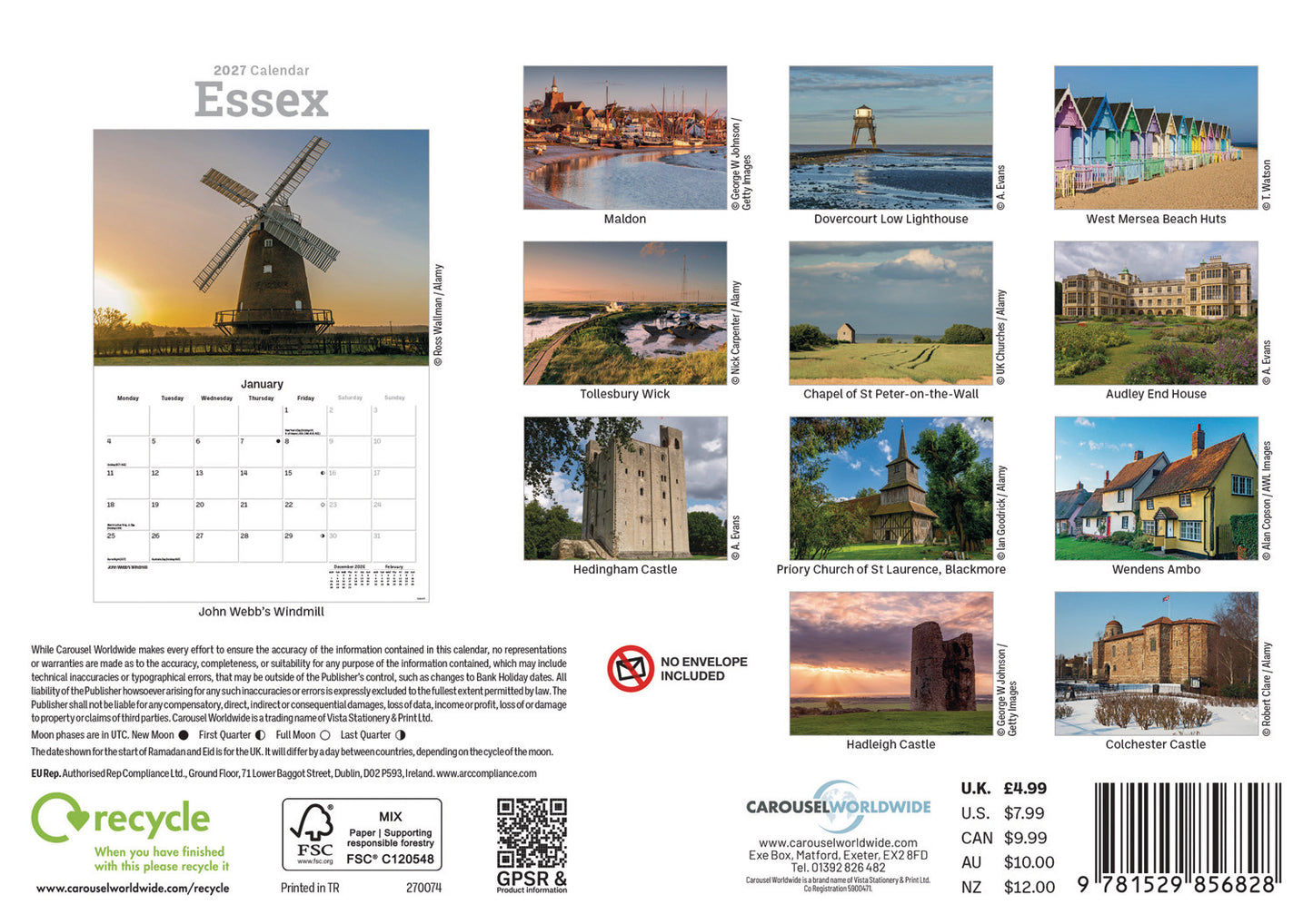 Essex A5 Calendar 2027
