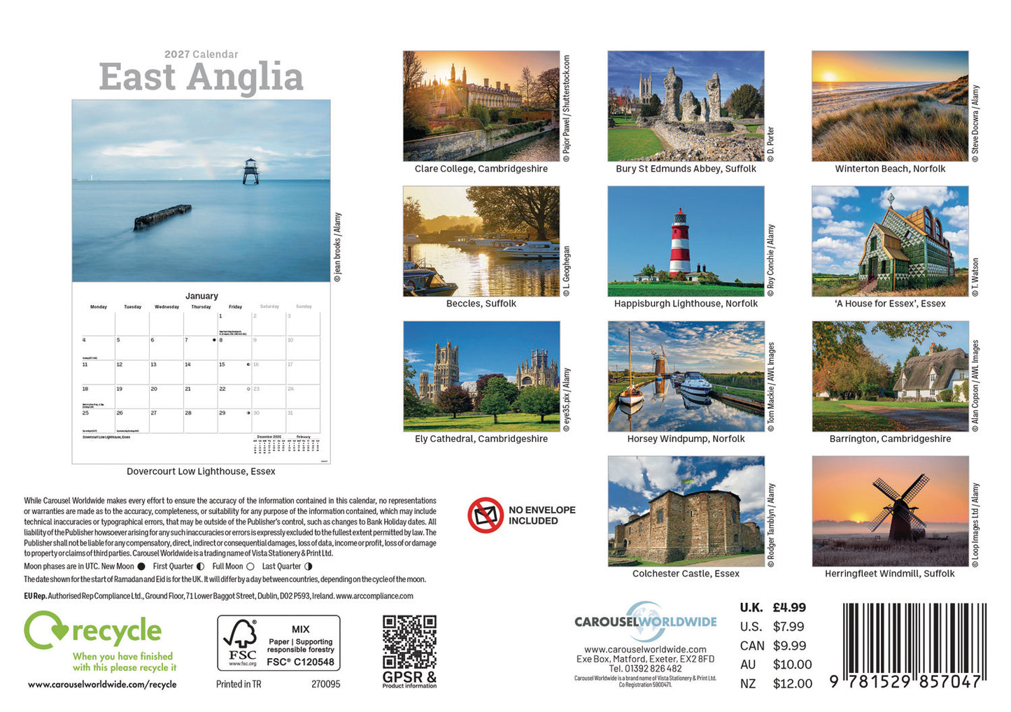 East Anglia A5 Calendar 2027