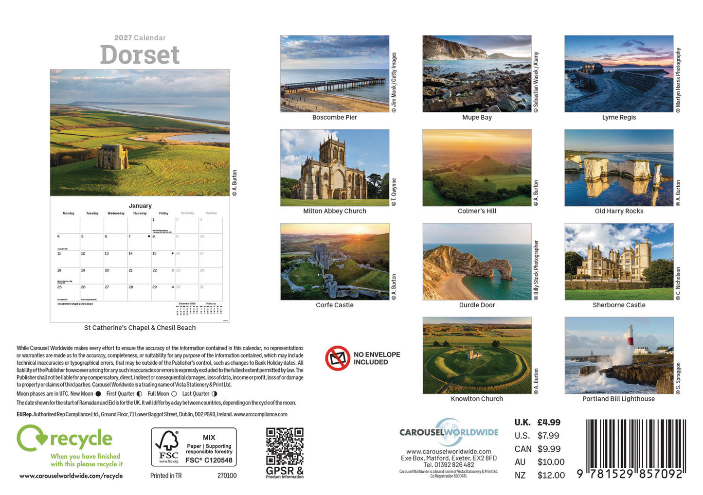 Dorset A5 Calendar 2027