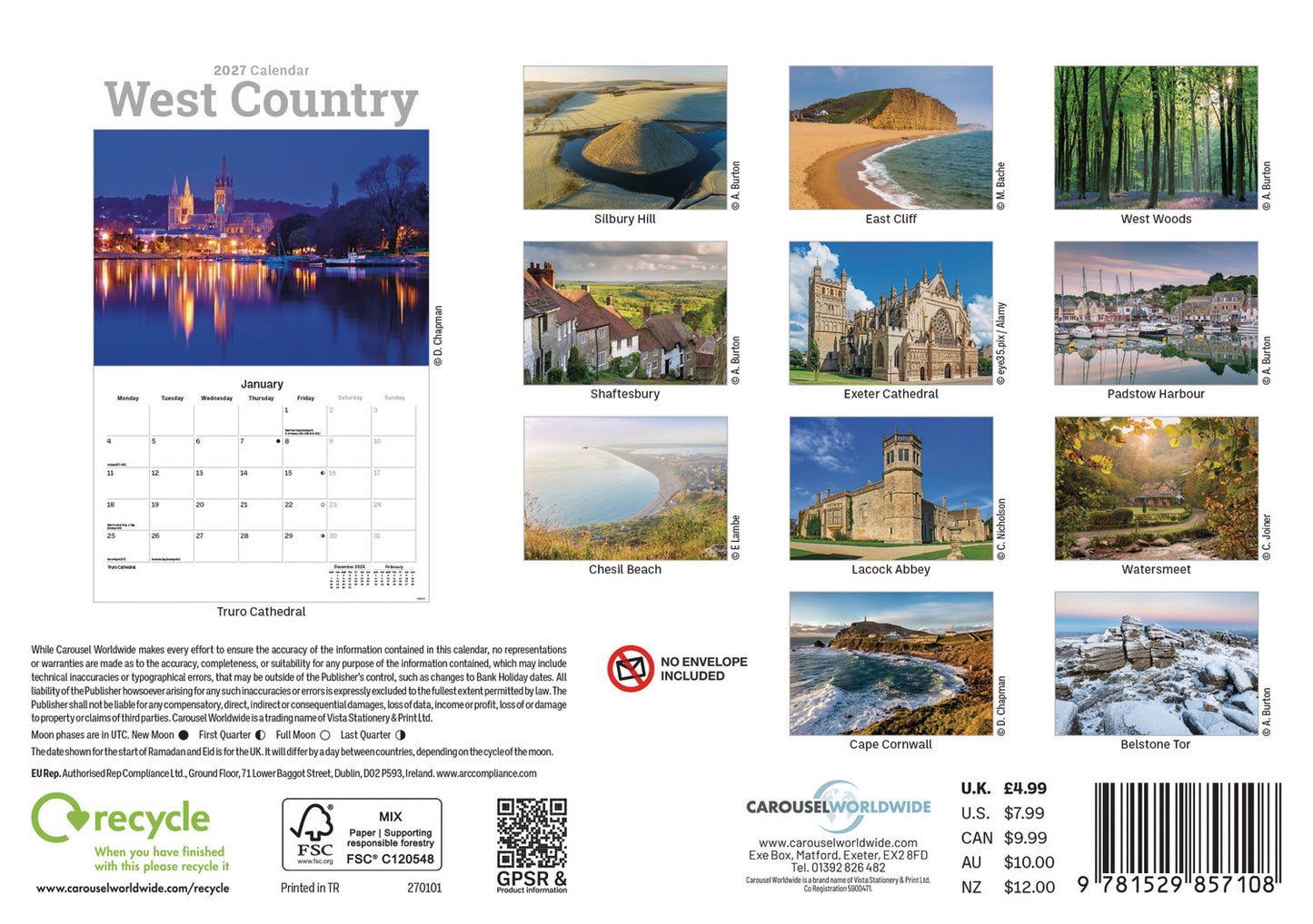 West Country A5 Calendar 2027