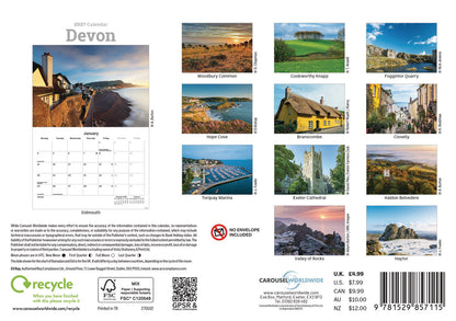 Devon A5 Calendar 2027