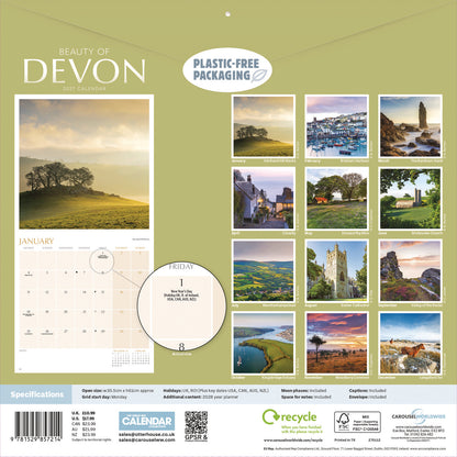 Beauty of Devon Wall Calendar 2027