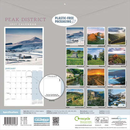 Peak District Wall Calendar 2027