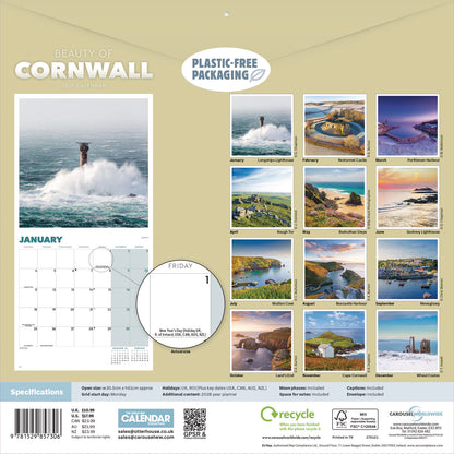 Beauty of Cornwall Wall Calendar 2027
