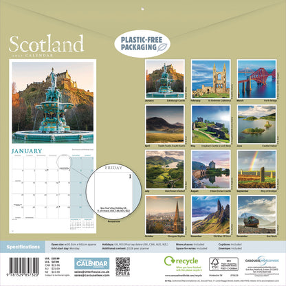 Scotland Wall Calendar 2027
