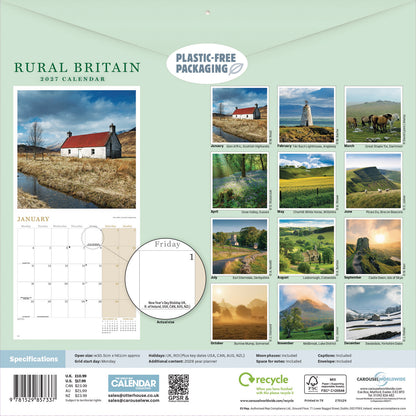 Rural Britain Wall Calendar 2027