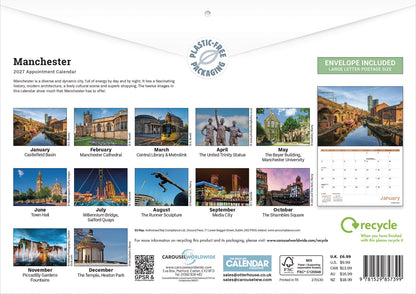 Manchester A4 Calendar 2027