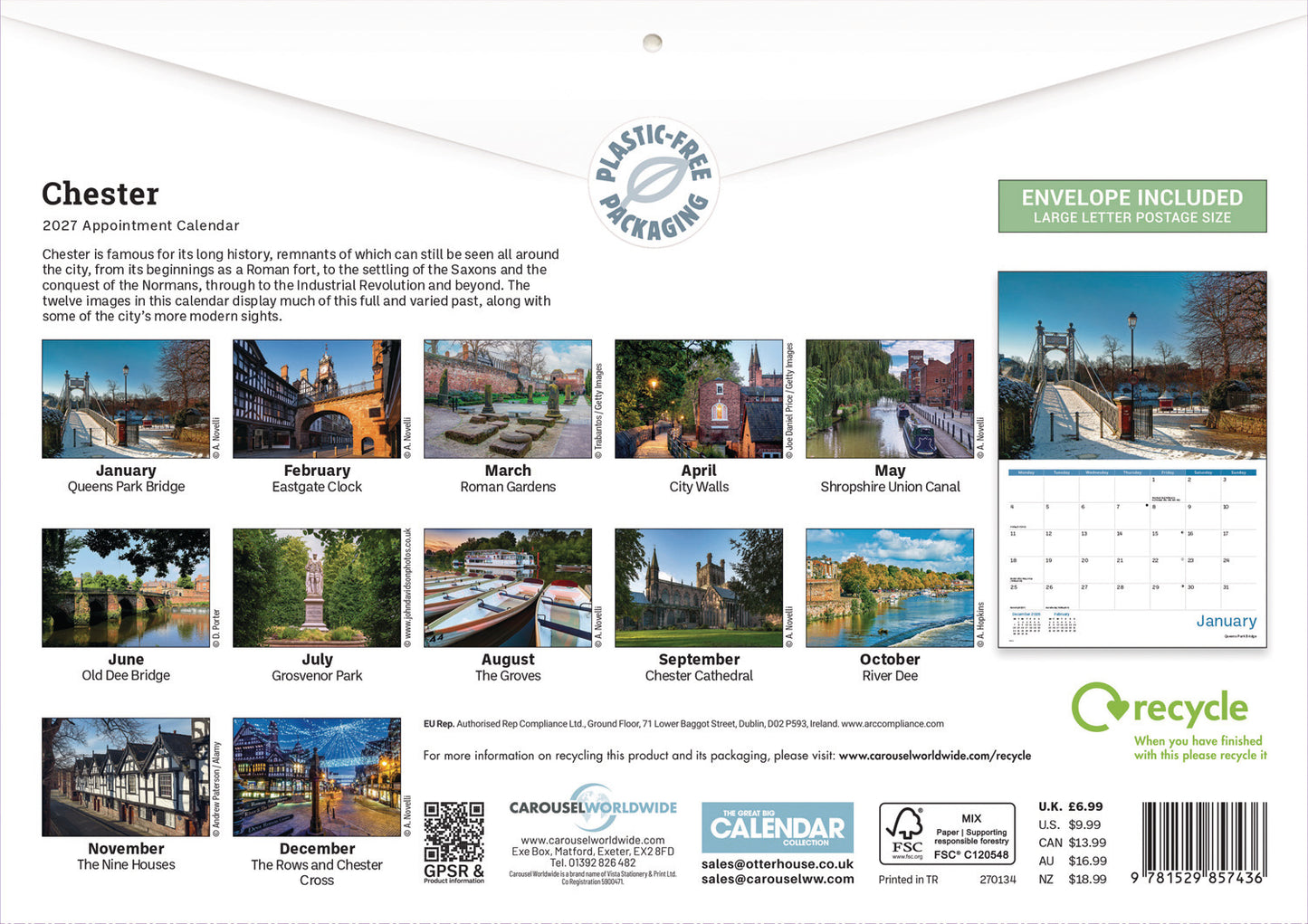 Chester A4 Calendar 2027