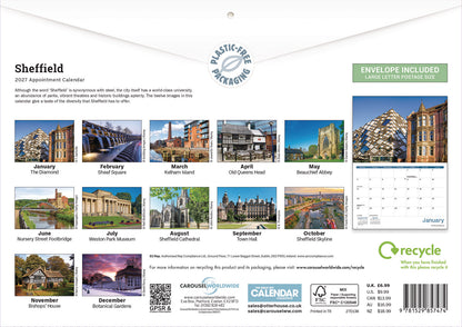 Sheffield A4 Calendar 2027